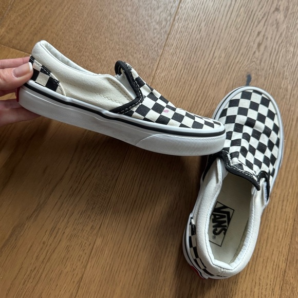 Vans Kids Classic Checkerboard Slip-On Shoe - Size 12 - Black & White - EUC - Picture 6 of 8